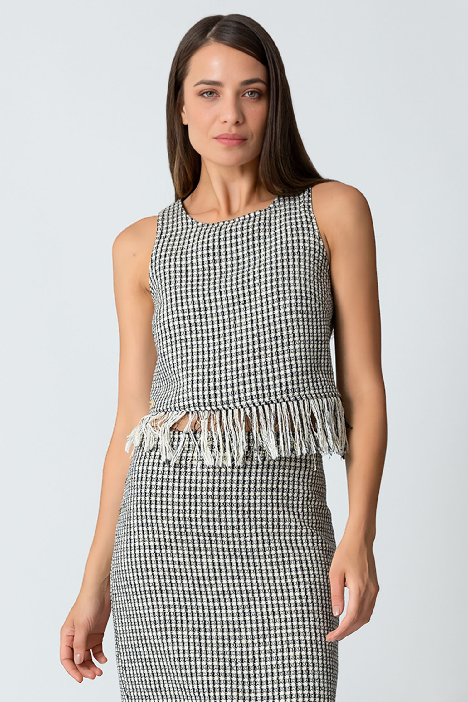BLUSA TWEED FRANJA