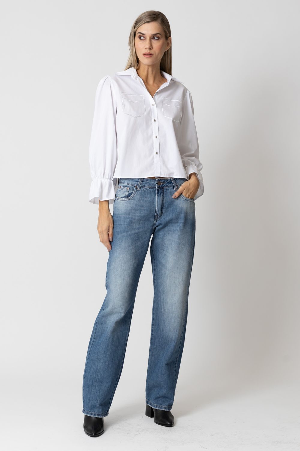 CALÇA RETA IARA carmim