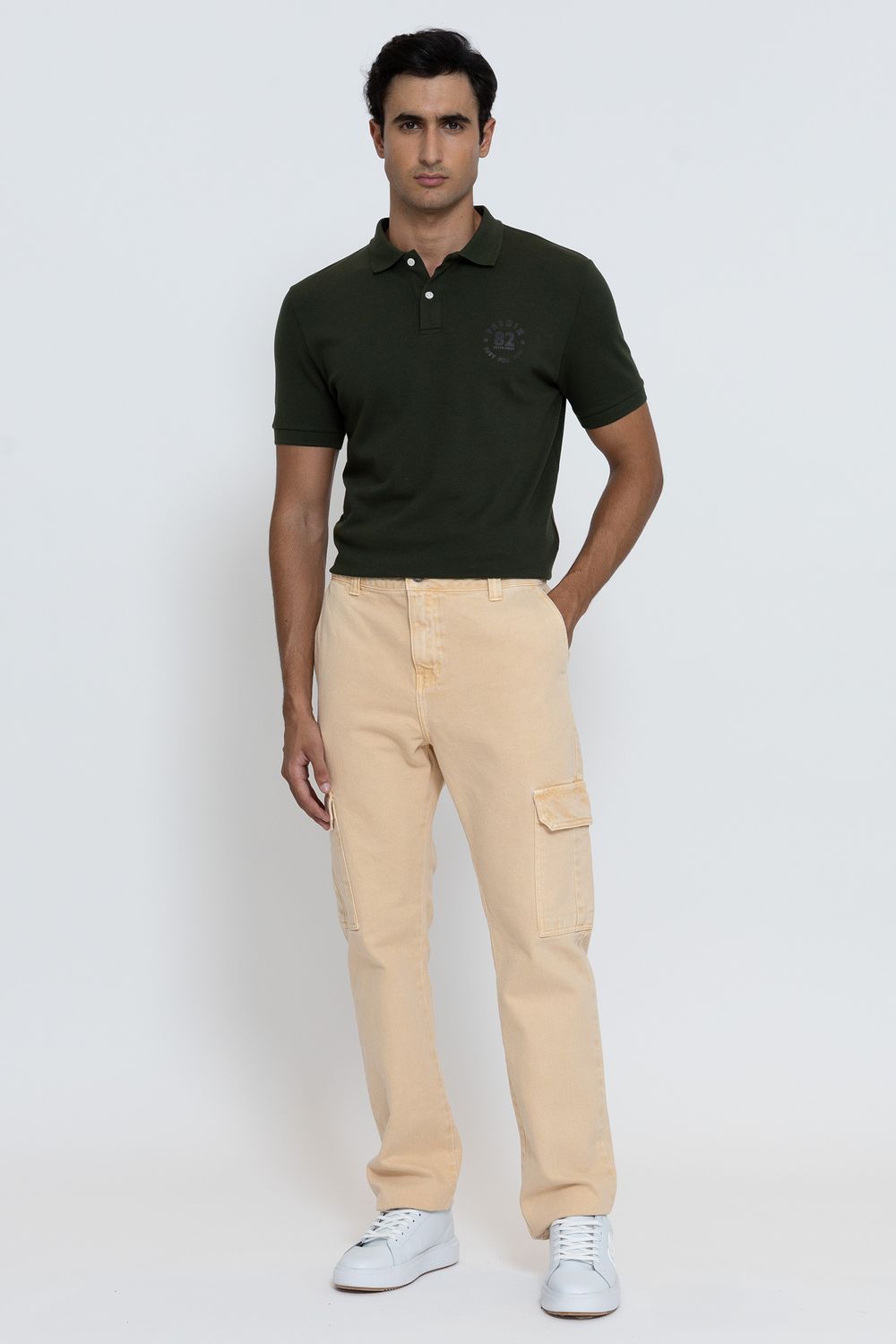 CALÇA CARGO RETA carmim