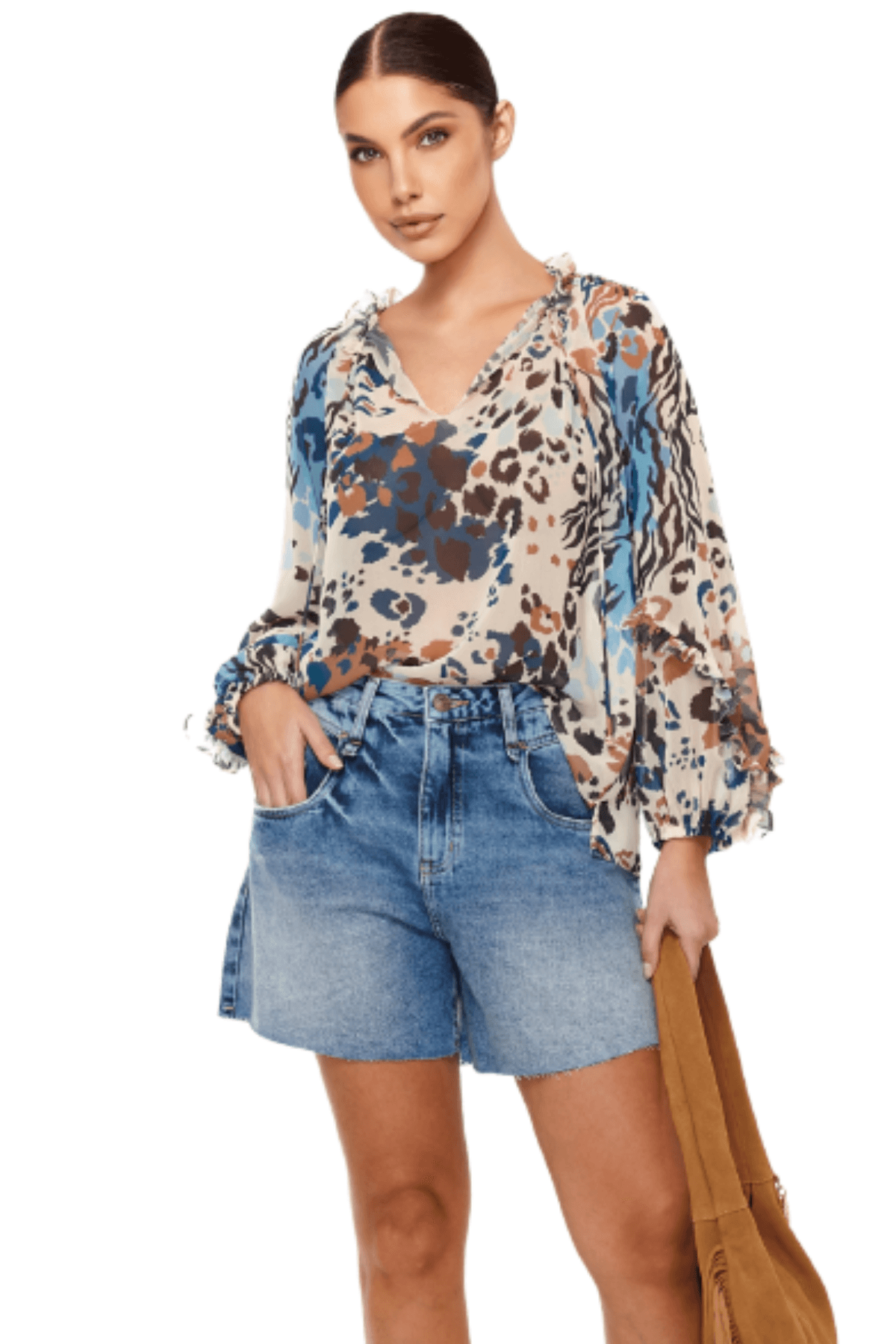 BLUSA BATA CHIFFON SELVAGGIA