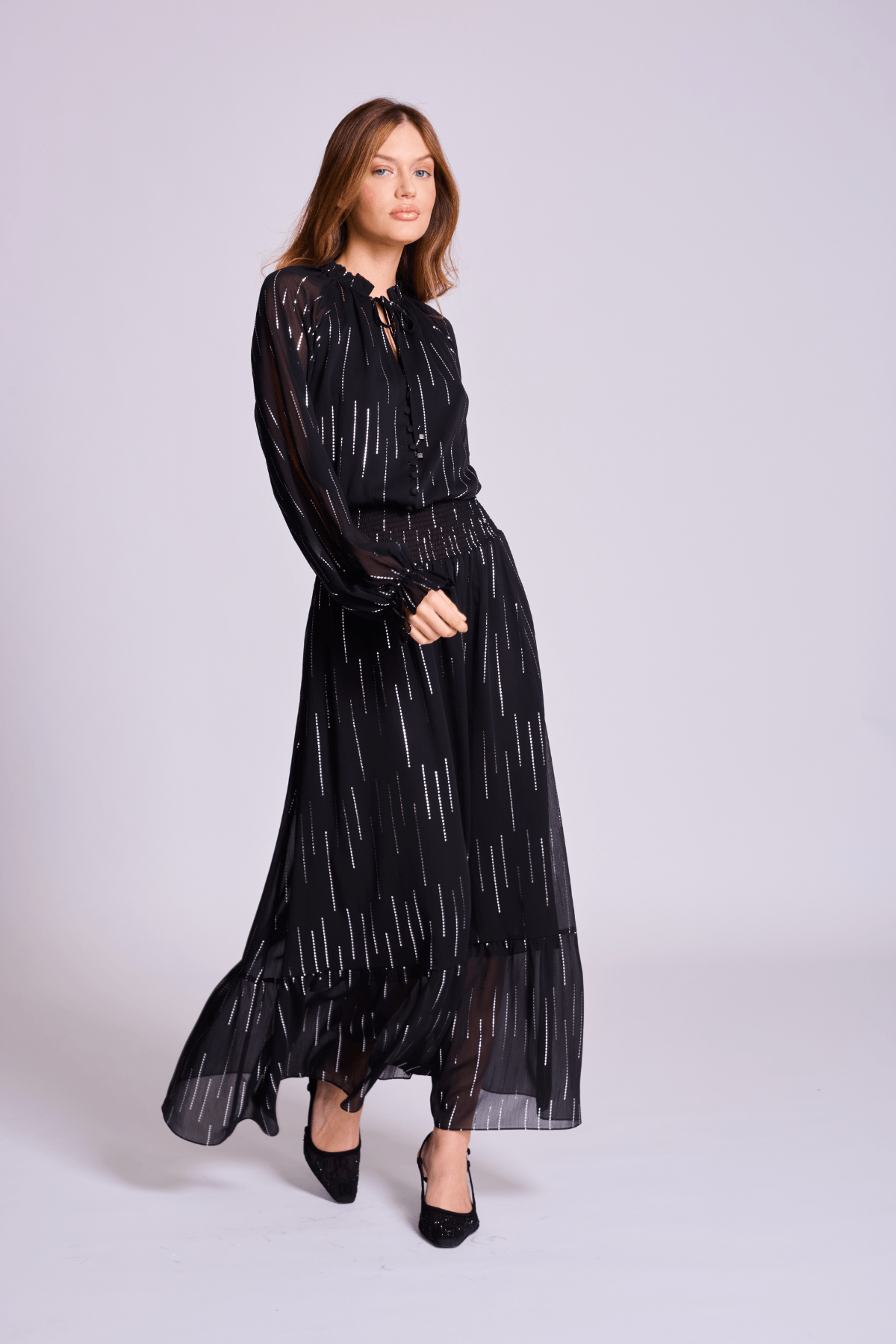 VESTIDO MIDI CHIFFON