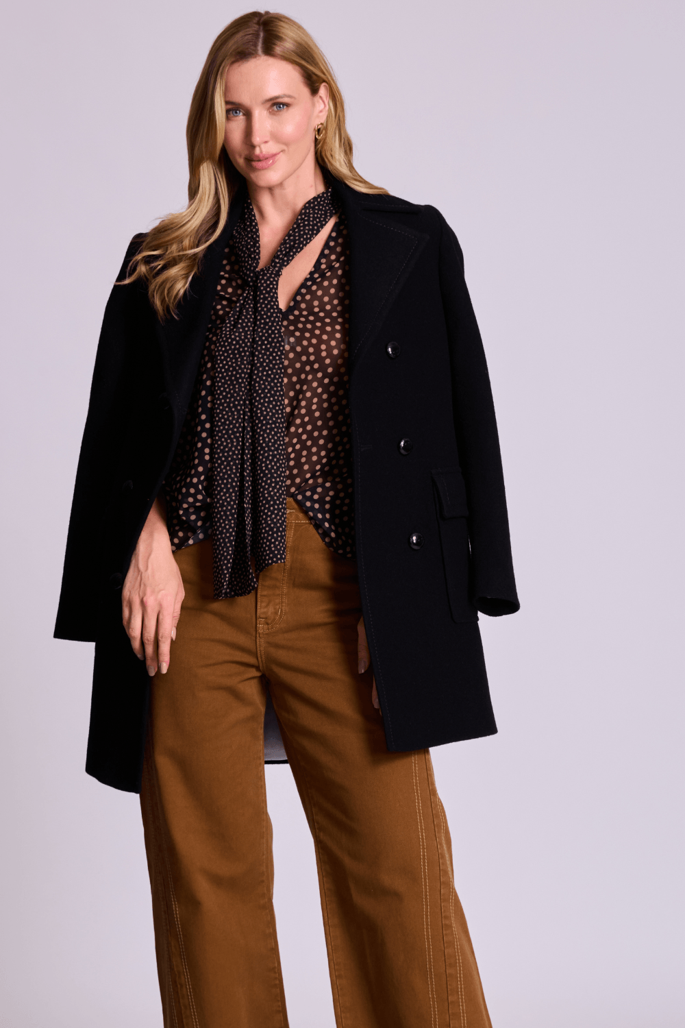 CASACO FEMININO LONGO PRETO