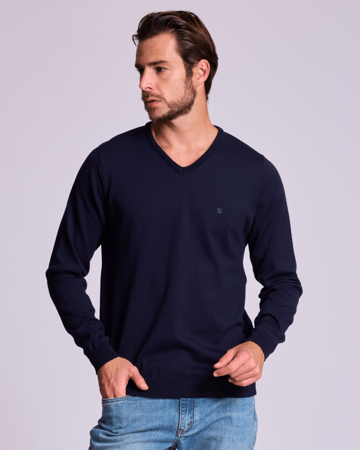 BLUSA DE TRICÔ MASCULINA DECOTE V