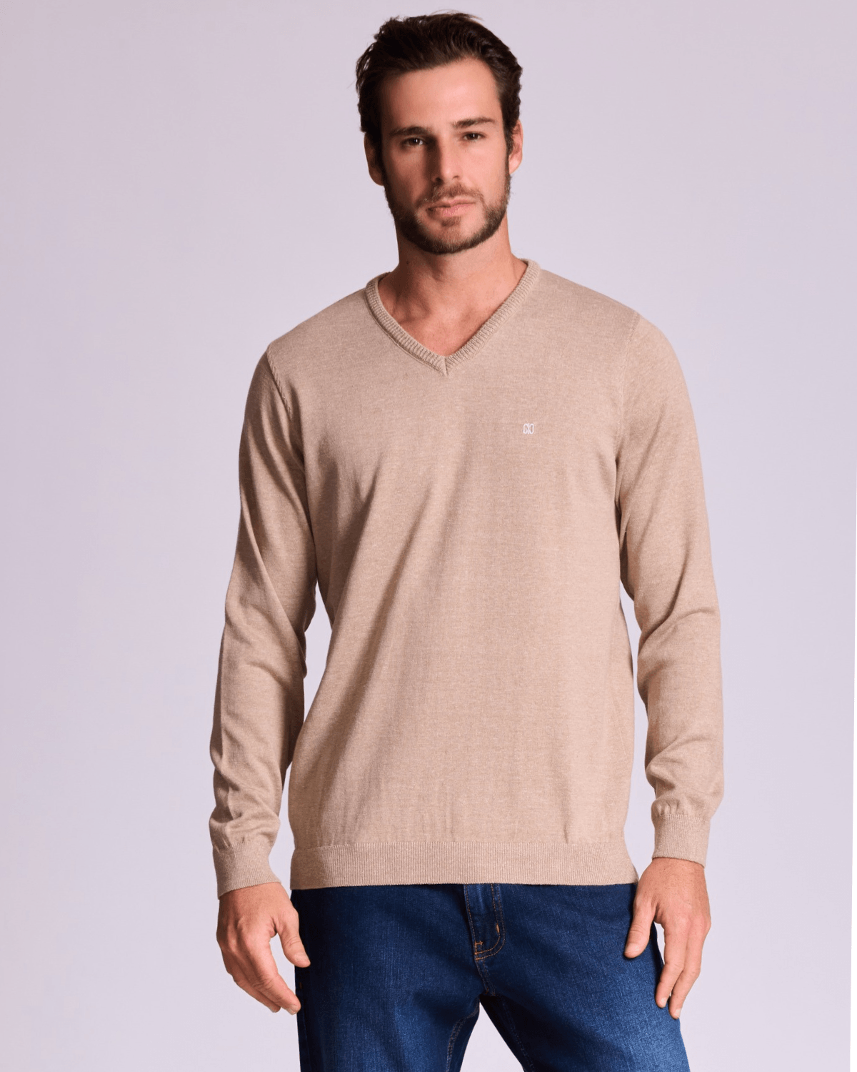BLUSA DE TRICÔ MASCULINA GOLA V