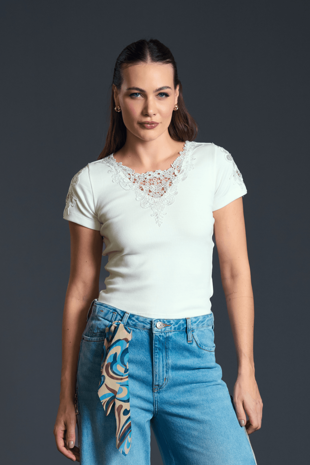 T-SHIRT GUIPIR FLORAL